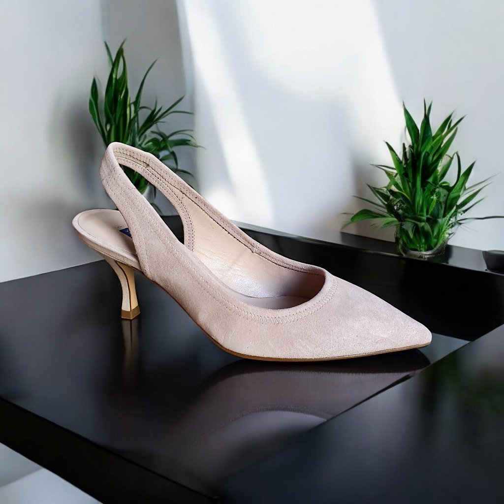 Stuart Weitzman Suede Odette Slingback Heels